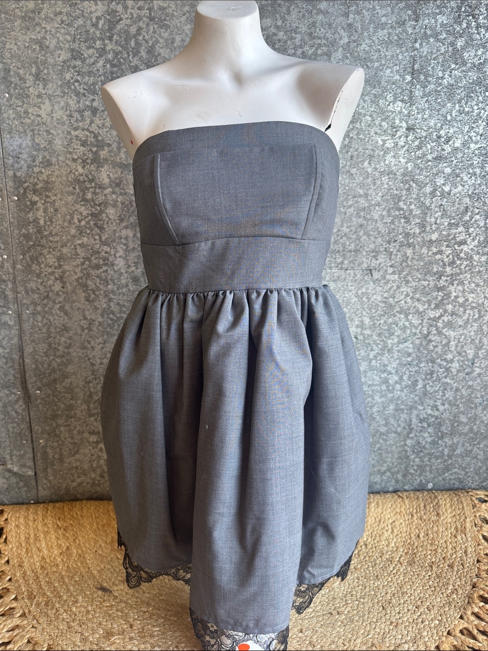 Stella & Jamie Charcoal Gray Dress Label Focus